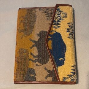 Animal Print Wool Clutch